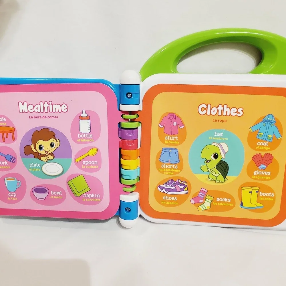 Leap Frog Learning Friends 100 Words Book English Spanish Works‎ See Video